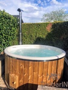 Badebottiche Holz Badetonne Pool Outdoor Hot Tub Whirlpool incl Unterwasserofen
