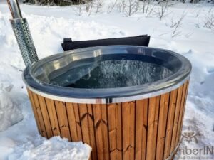 Badezuber Badefass Hot Tube mit Whirlpool Holzofen – TimberIN Rojal 1 13
