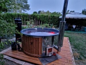 Badezuber Badefass Hot Tube mit Whirlpool Holzofen – TimberIN Rojal 1 22