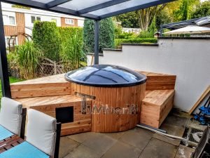 Badetonne Fiberglas Terrasse Einbaumodell (1)