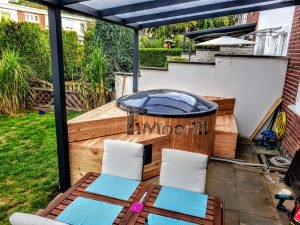 Badetonne Fiberglas Terrasse Einbaumodell (2)