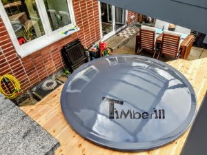 Badetonne Fiberglas Terrasse Einbaumodell (4)