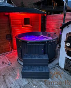 Badezuber Badefass GFK WPC – Thermoholz Verkleidung Mit SMART Pellet Oder Holzofen (2)