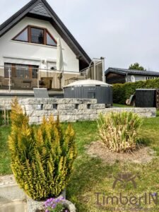Badezuber Badefass GFK WPC – Thermoholz Verkleidung Mit SMART Pellet Oder Holzofen (3)