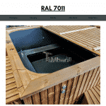 Dunkelgrau RAL 7011 für quadratischen rechteckigen Badezuber
