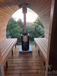 Aussensauna Fasssauna Panoramafenster Vorraum 102 TimberIN Nordic Pod™ Porch (2)