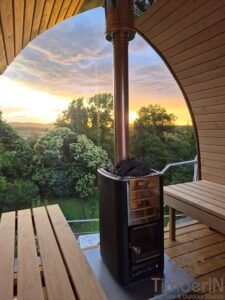 Aussensauna Fasssauna Panoramafenster Vorraum 103 TimberIN Nordic Pod™ Porch (3)