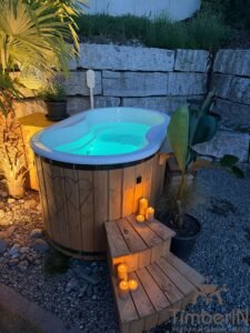 Badetonne Badebottich oval GFK für 2 Personen 130 TimberIN Nordic Duo™ (1)