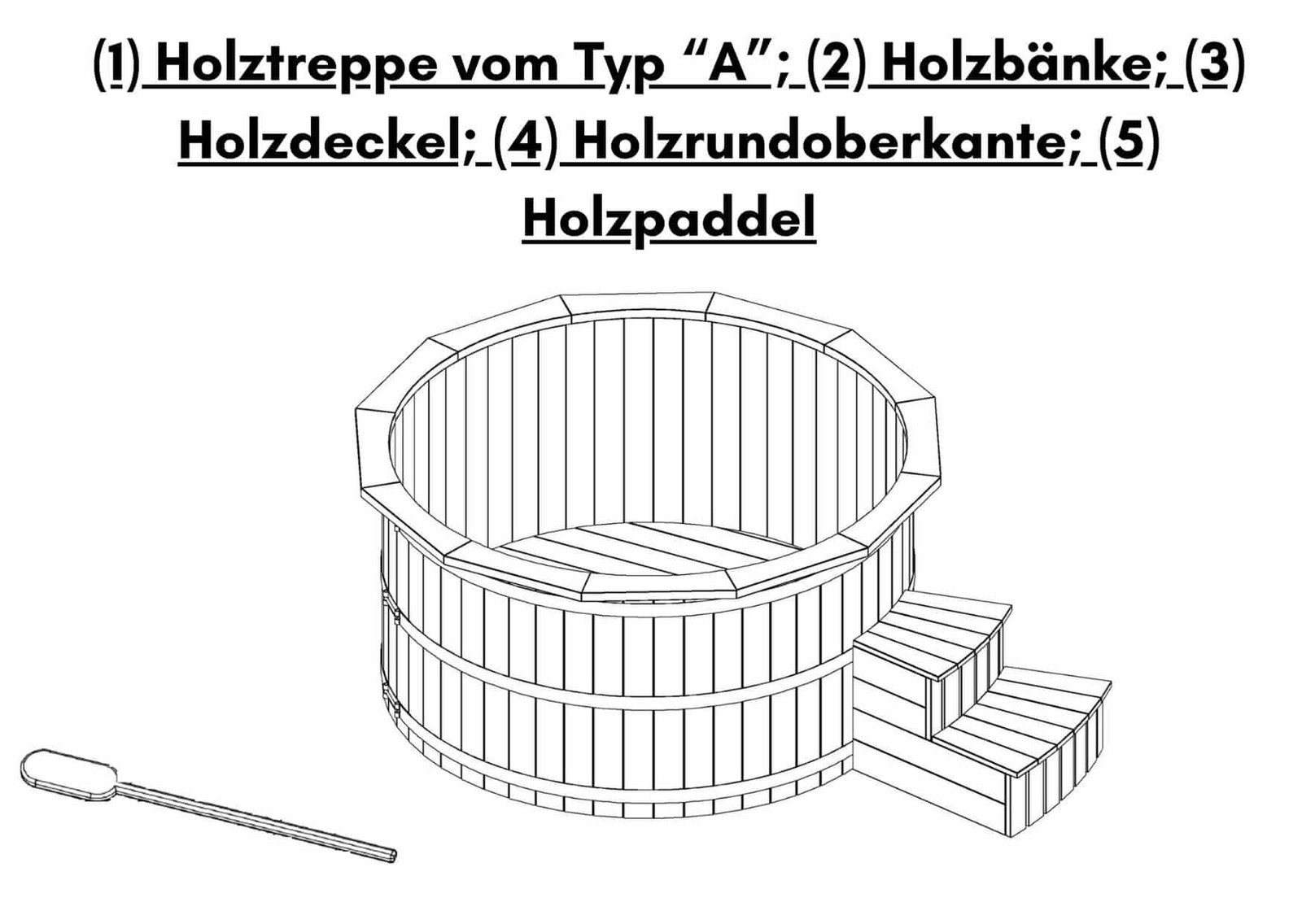 Badebottich Badetonne Thermoholz 2