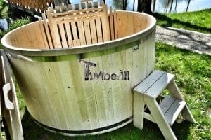 Holzbadetonne Basic Modell mit Innen oder Aussenofen 10