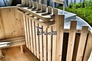 Holzbadetonne Basic Modell mit Innen oder Aussenofen 19