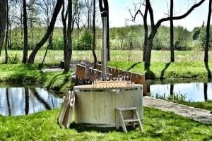 Holzbadetonne Basic Modell mit Innen oder Aussenofen 20
