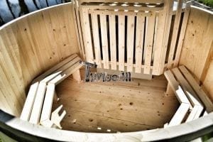 Holzbadetonne Basic Modell mit Innen oder Aussenofen 8