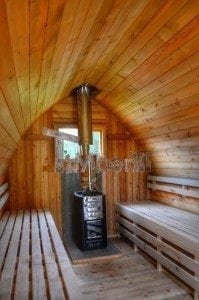 Iglu Saunafass mit Holzofen TimberIN 25