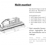 Nicht montiert für Fasssauna