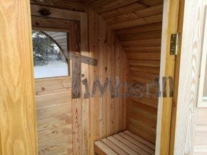 Sauna fass mit Vorraum und Holzofen 2 m 10