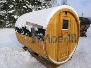 Sauna fass mit Vorraum und Holzofen 2 m 4