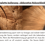 komplette Isolierung dekorative Holzverkleidung für rechteckige Sauna