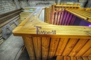 Luxus QUADRATISCHE Hot Tub mit Kunststoffeinsatz 91