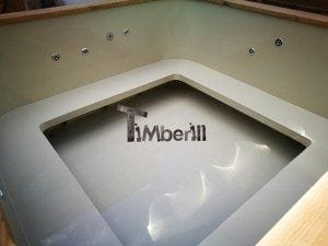 Hot tub mit Holzbefeuerung eckig Modell 15