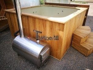 Hot tub mit Holzbefeuerung eckig Modell 18