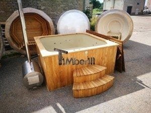Hot tub mit Holzbefeuerung eckig Modell 2