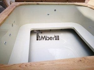 Hot tub mit Holzbefeuerung eckig Modell 20