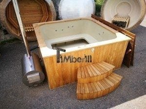 Hot tub mit Holzbefeuerung eckig Modell 23