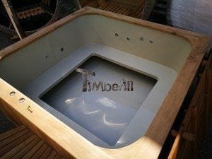 Hot tub mit Holzbefeuerung eckig Modell 30
