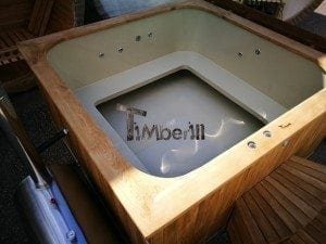 Hot tub mit Holzbefeuerung eckig Modell 31