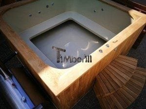 Hot tub mit Holzbefeuerung eckig Modell 32