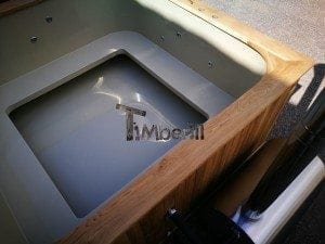 Hot tub mit Holzbefeuerung eckig Modell 34