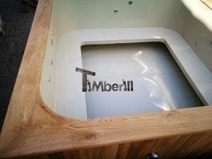 Hot tub mit Holzbefeuerung eckig Modell 35