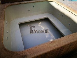 Hot tub mit Holzbefeuerung eckig Modell 36
