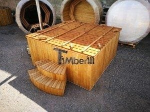 Hot tub mit Holzbefeuerung eckig Modell 39