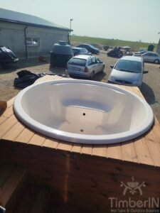 Gartensauna Pod mit Jacuzzi Whirlpool 24 TimberIN Nordic Pod Duo (13)