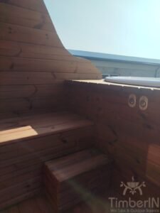 Gartensauna Pod mit Jacuzzi Whirlpool 28 TimberIN Nordic Pod Duo (17)