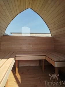 Gartensauna Pod mit Jacuzzi Whirlpool 30 TimberIN Nordic Pod Duo (19)