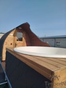 Gartensauna Pod mit Jacuzzi Whirlpool 37 TimberIN Nordic Pod Duo (4)