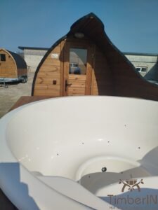 Gartensauna Pod mit Jacuzzi Whirlpool 38 TimberIN Nordic Pod Duo (5)