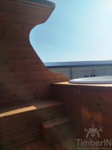 Gartensauna Pod mit Jacuzzi Whirlpool 42 TimberIN Nordic Pod Duo (9)