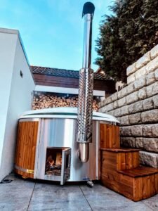 Integrierter Holzofen für Whirlpool – 30 kW aus 316er Edelstahl