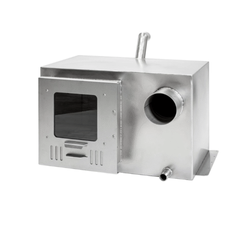 Integrierter Holzofen für Whirlpool – 30 kW aus 316er Edelstahl